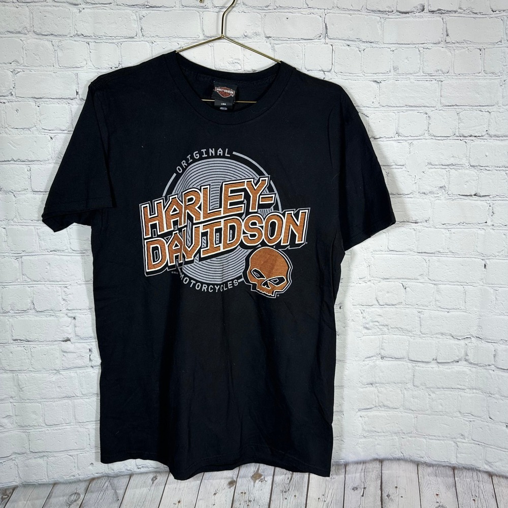 Harley-Davidson Steel City Washington PA Skull Graphic T-Shirt Mens Large Black